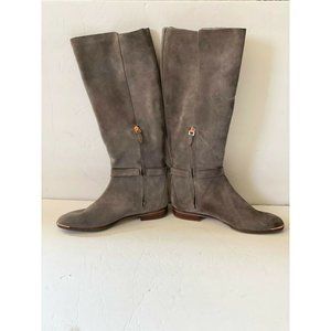 Ted Baker Nordstroms Suede Lavender Tint Gray Alrami Knee High Boots SZ 40